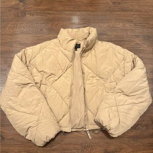 Love Tree Light Brown Quilted Jacket